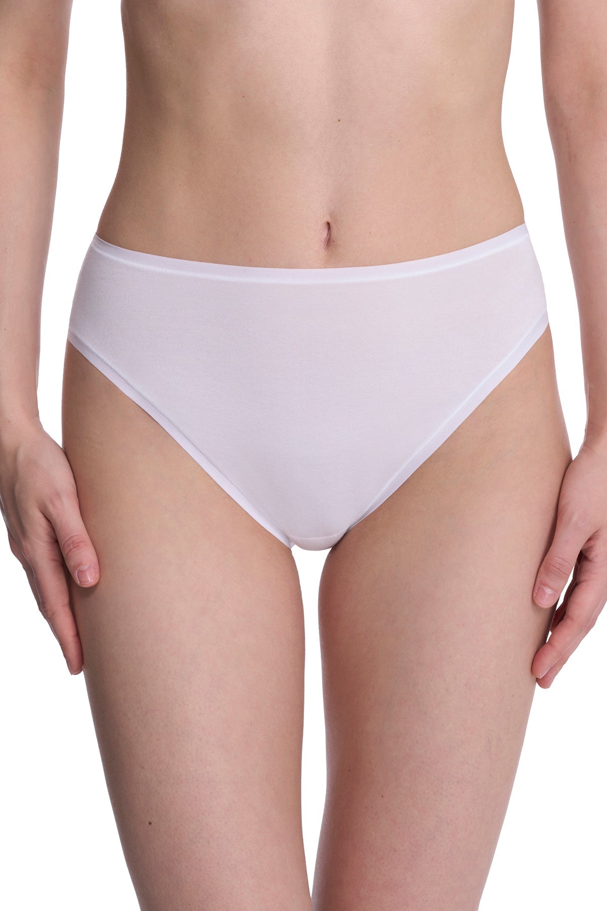 Bliss Bare Cotton High Cut Brief White Natori