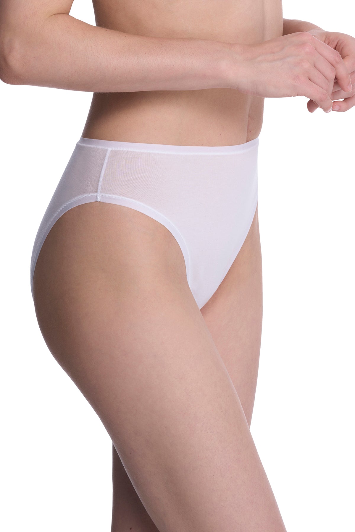 Bliss Bare Cotton High Cut Brief White Natori