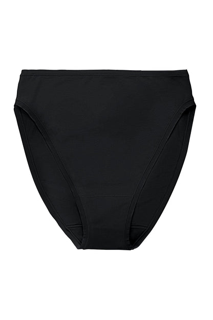 Bliss Bare Cotton High Cut Brief Black Natori