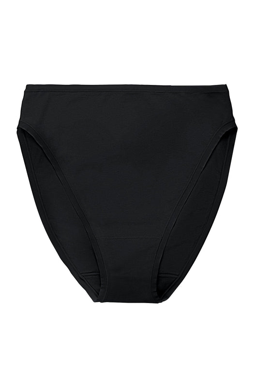 Bliss Bare Cotton High Cut Brief Black Natori