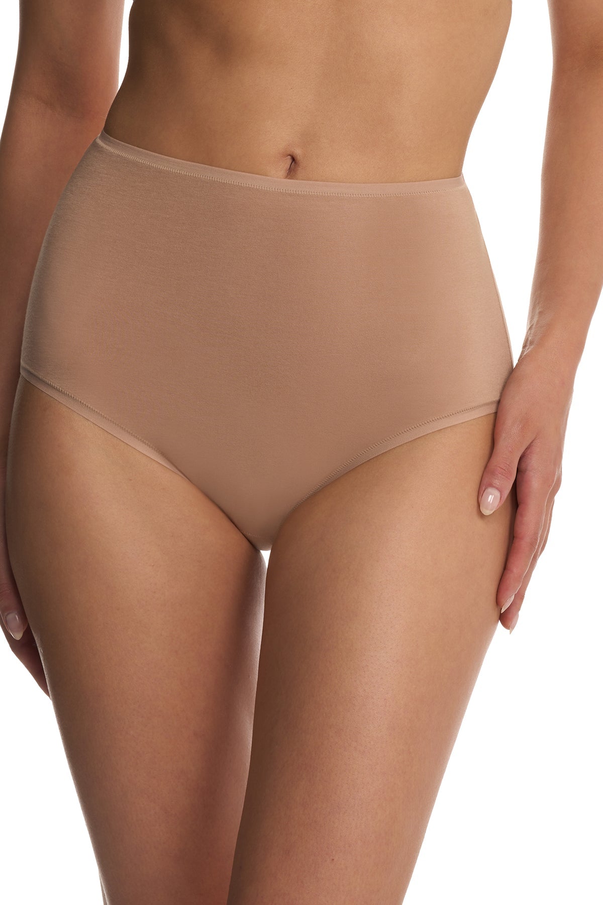 Bliss Bare Cotton High Waist Brief Buff Natori
