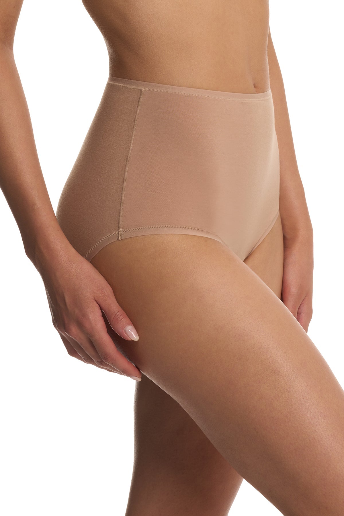 Bliss Bare Cotton High Waist Brief Buff Natori