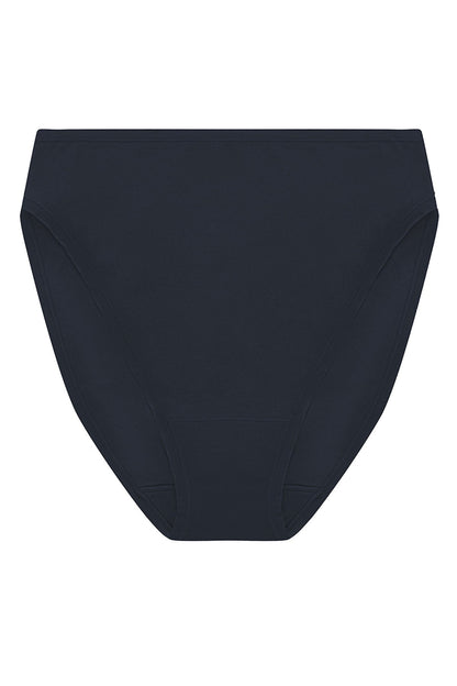 Bliss Bare Cotton High Cut Brief Storm Cloud Natori