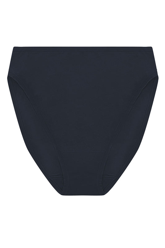 Bliss Bare Cotton High Cut Brief Storm Cloud Natori