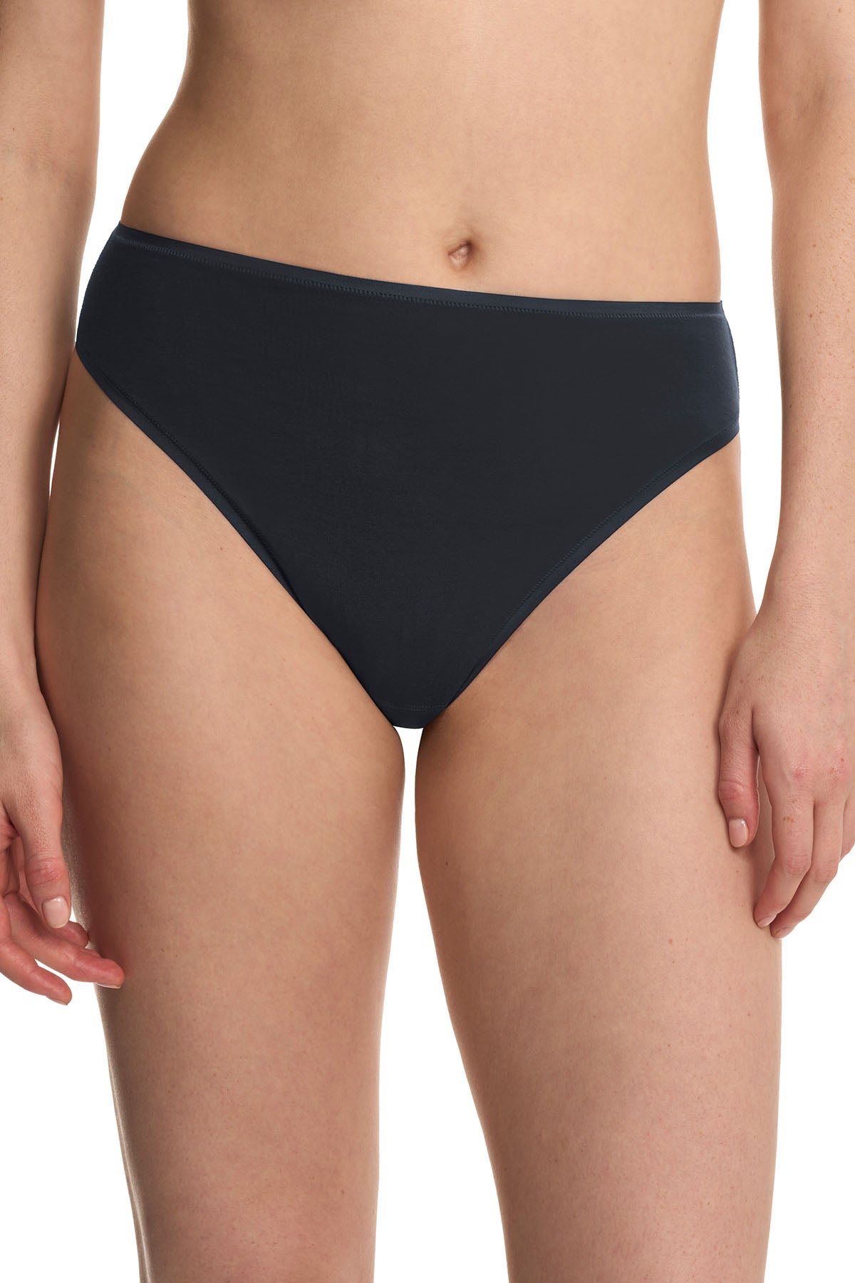 Bliss Bare Cotton High Cut Brief Storm Cloud Natori