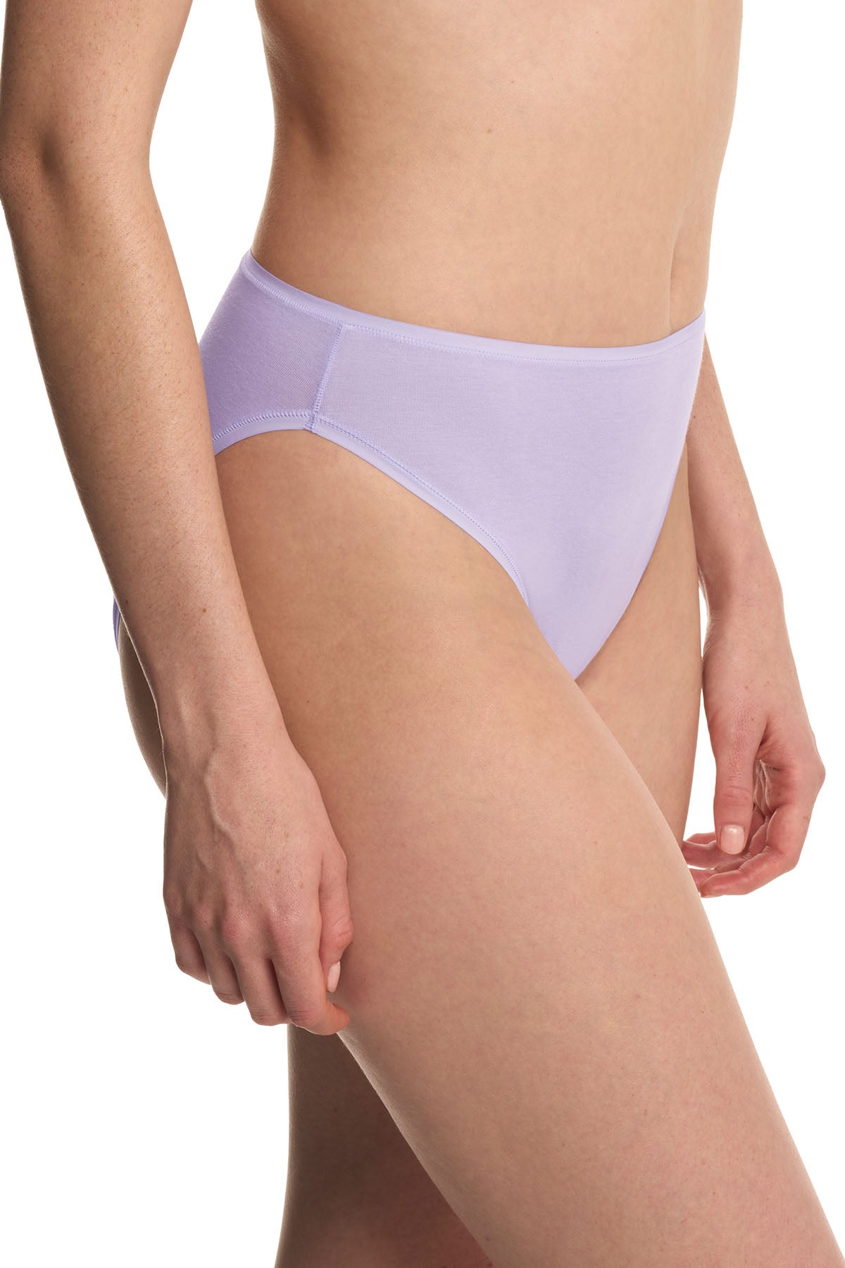 Bliss Bare Cotton High Cut Brief Purple Pearl Natori