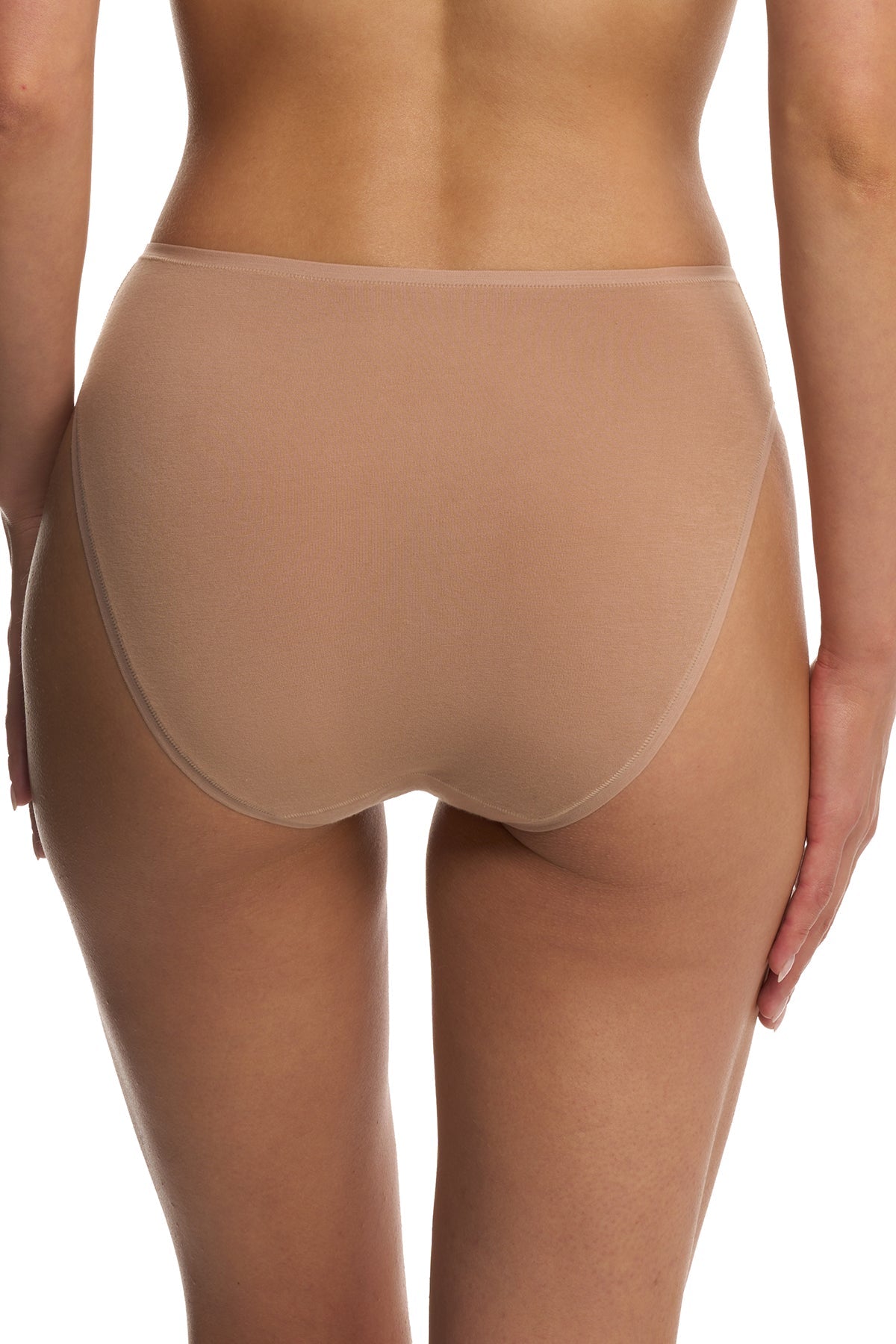 Bliss Bare Cotton High Cut Brief Buff Natori