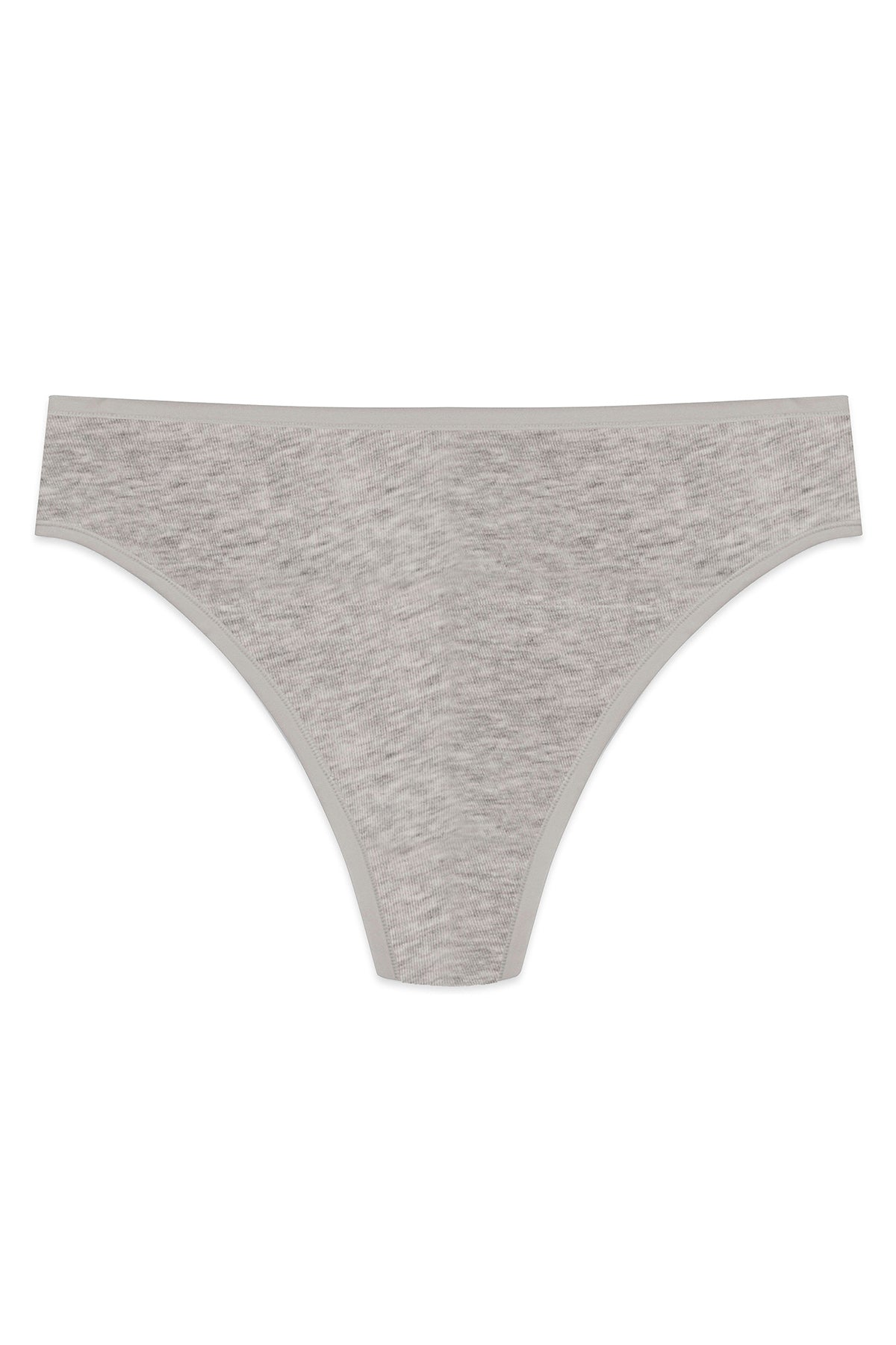 Bliss Bare Cotton Thong Lt Grey Heather Natori