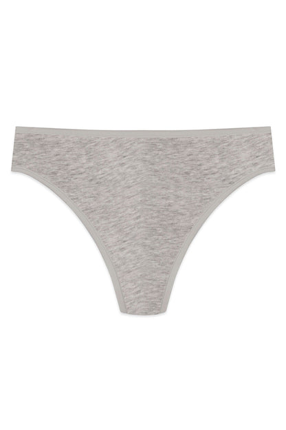 Bliss Bare Cotton Thong Lt Grey Heather Natori