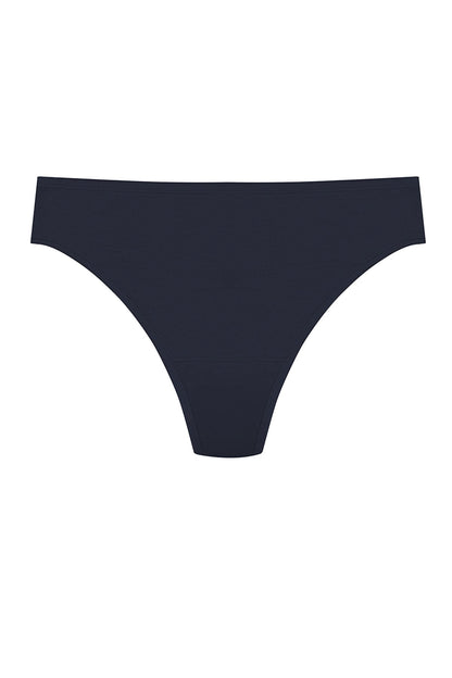 Bliss Bare Cotton Thong Storm Cloud Natori