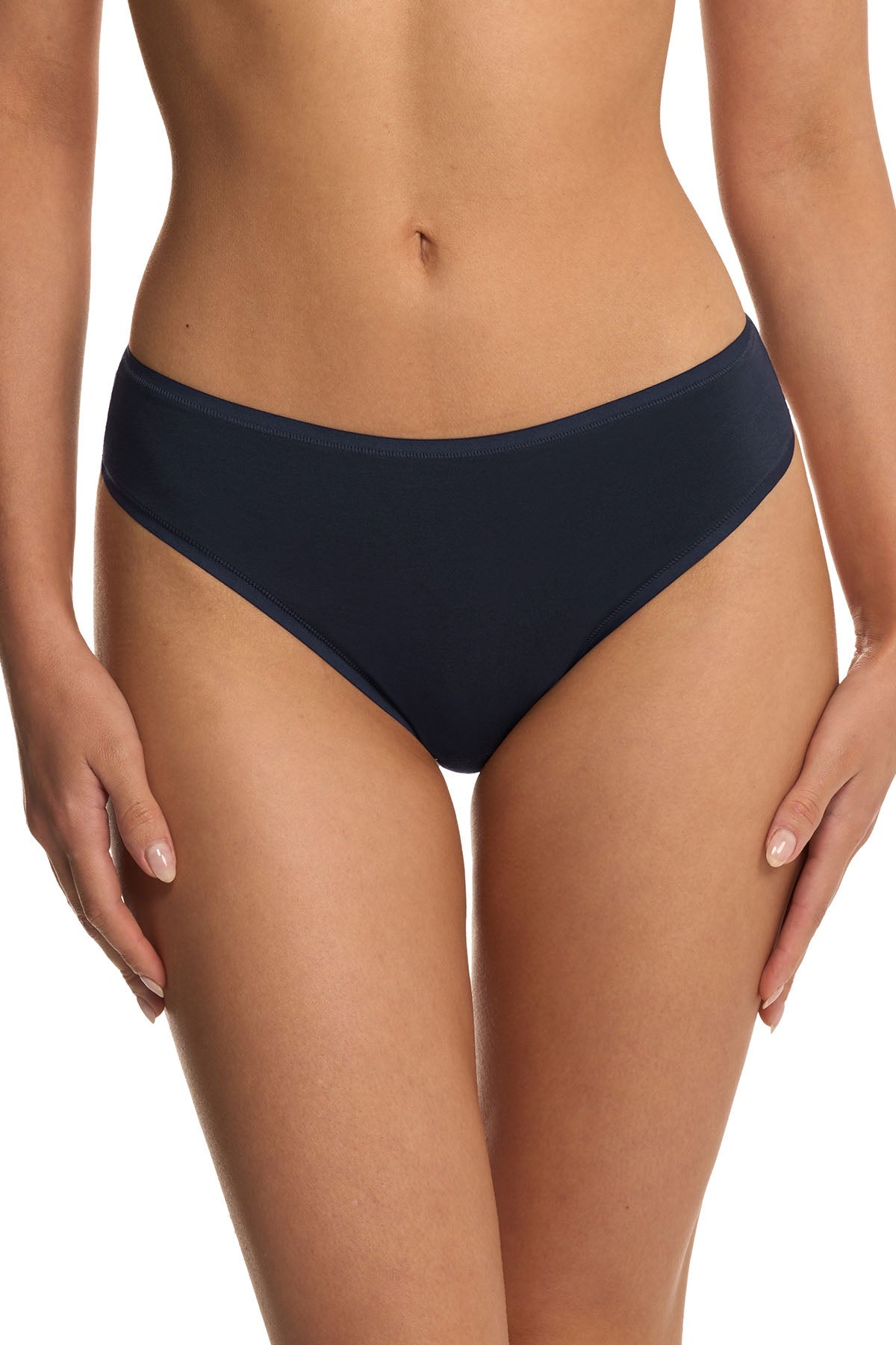 Bliss Bare Cotton Thong Storm Cloud Natori