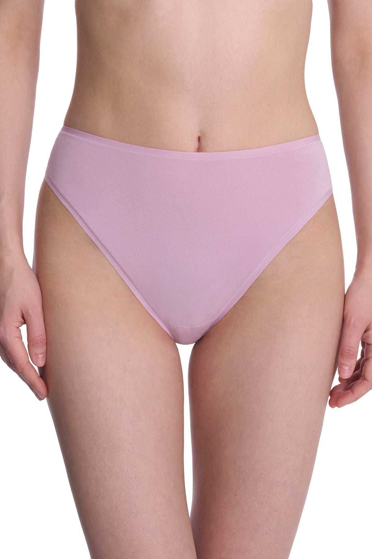 Bliss Bare Cotton High Cut Brief Rose Mist Natori