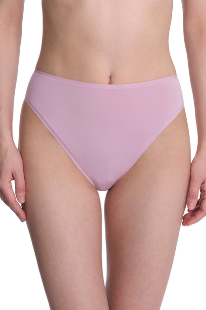 Bliss Bare Cotton High Cut Brief Rose Mist Natori