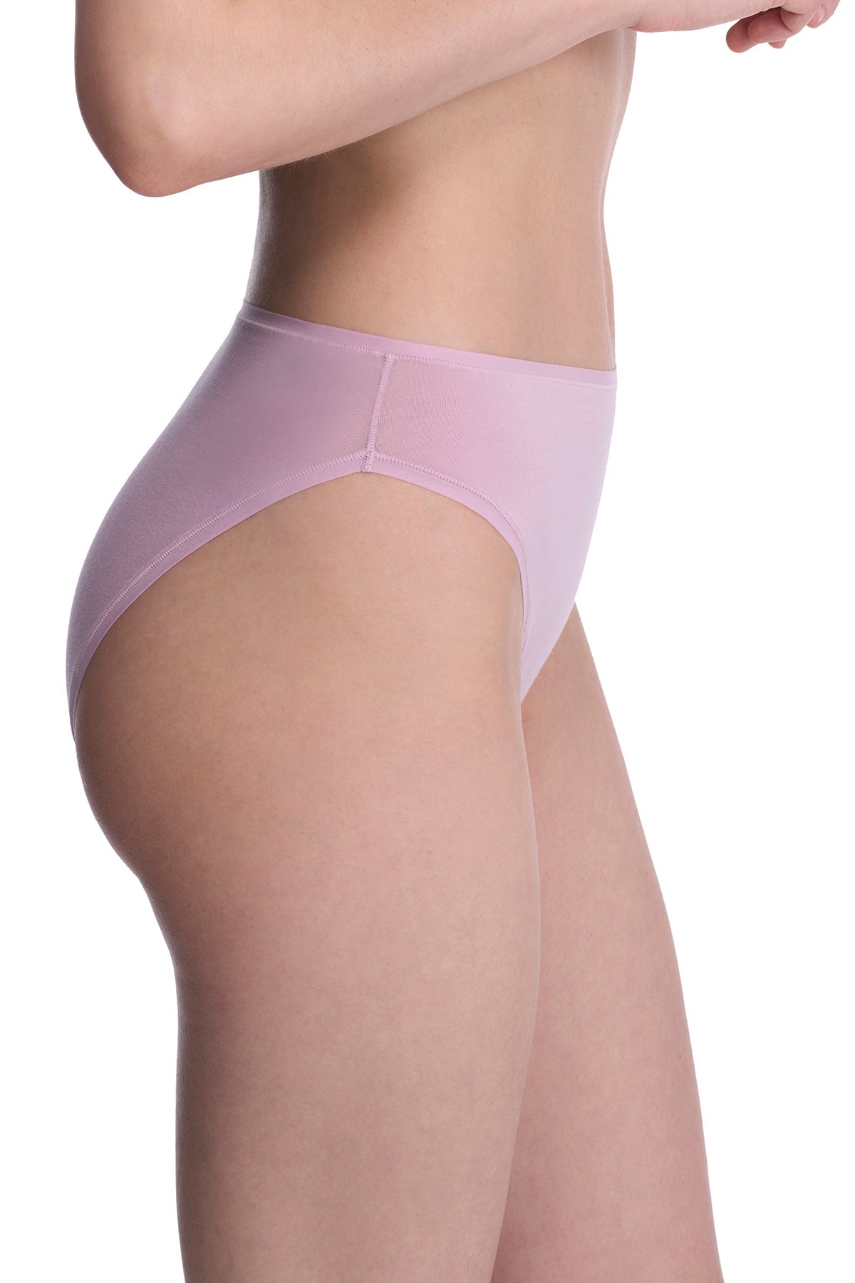 Bliss Bare Cotton High Cut Brief Rose Mist Natori