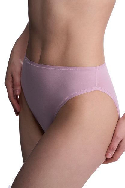 Bliss Bare Cotton High Cut Brief Rose Mist Natori