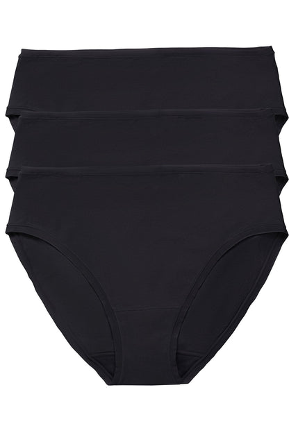 Bliss Bare Cotton Hipster 3-Pack Black Natori