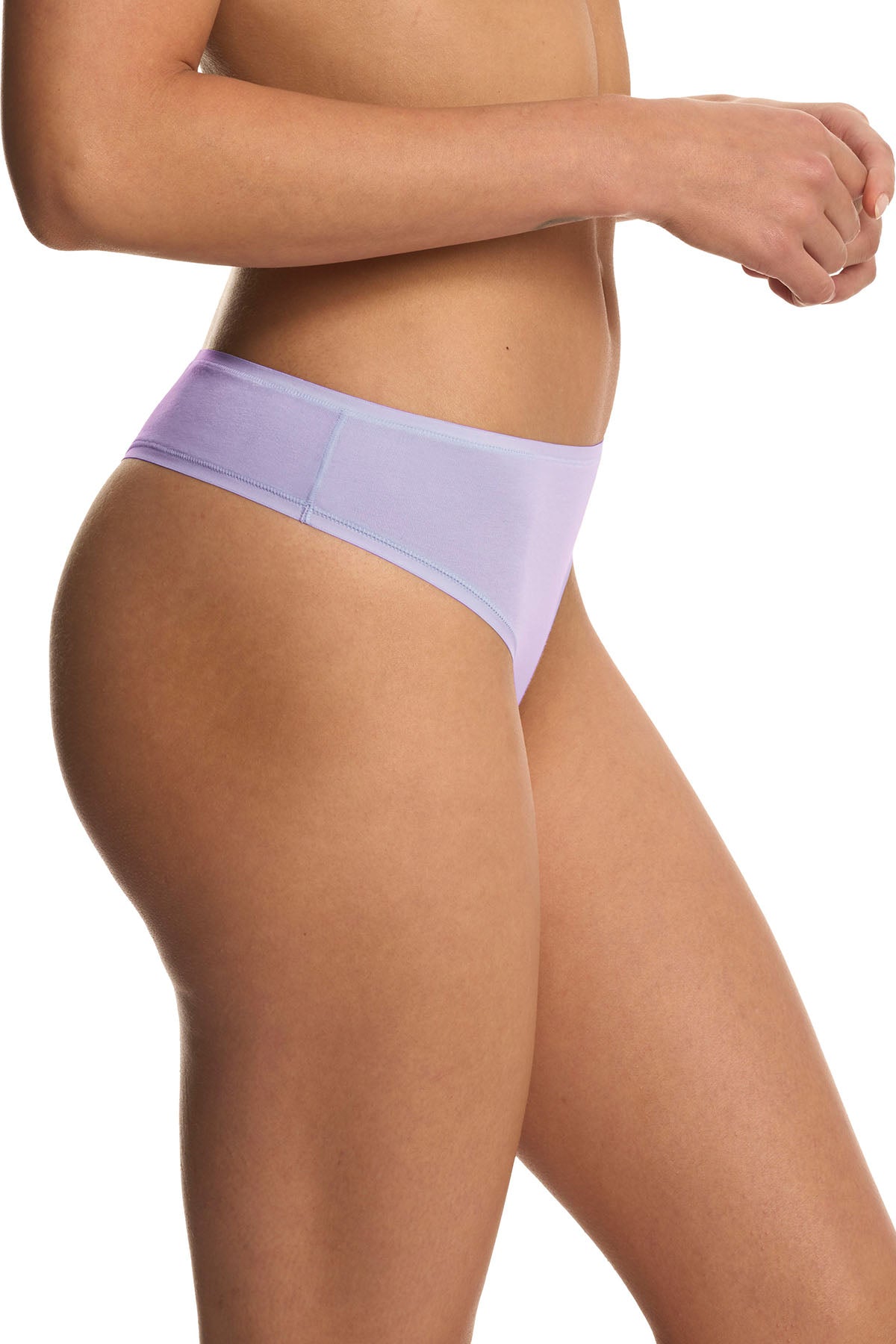 Bliss Bare Cotton Thong Purple Pearl Natori