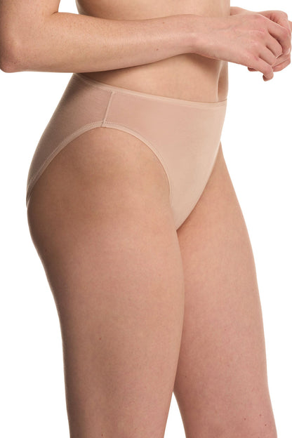 Bliss Bare Cotton High Cut Brief Lt. Mocha Natori