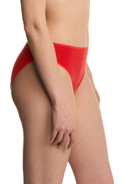 Bliss Bare Cotton High Cut Brief Paprika Natori