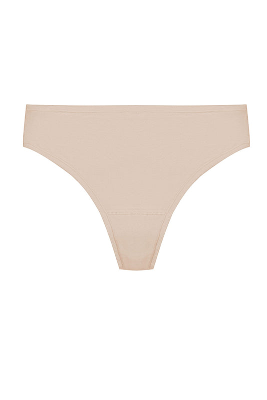 Bliss Bare Cotton Thong Lt. Mocha Natori
