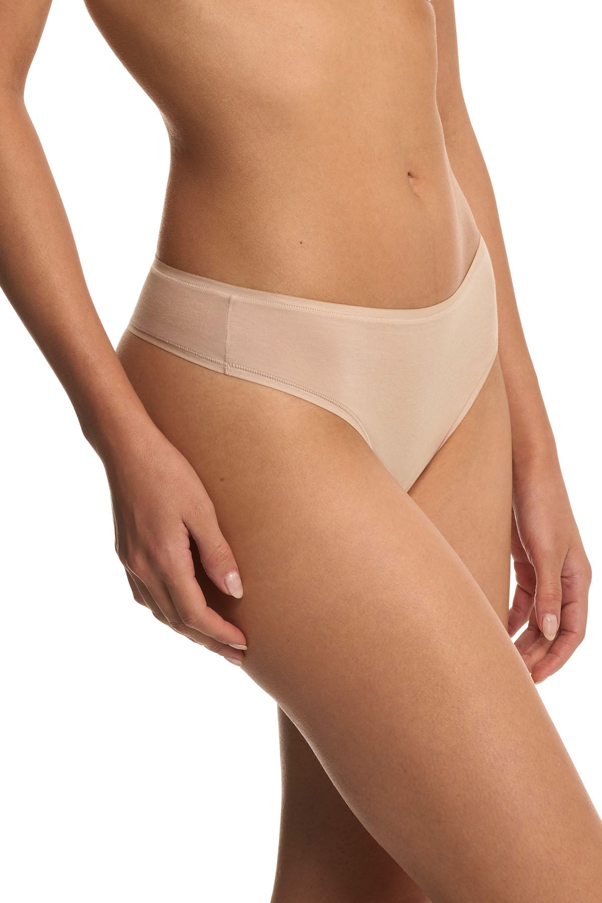 Bliss Bare Cotton Thong Lt. Mocha Natori