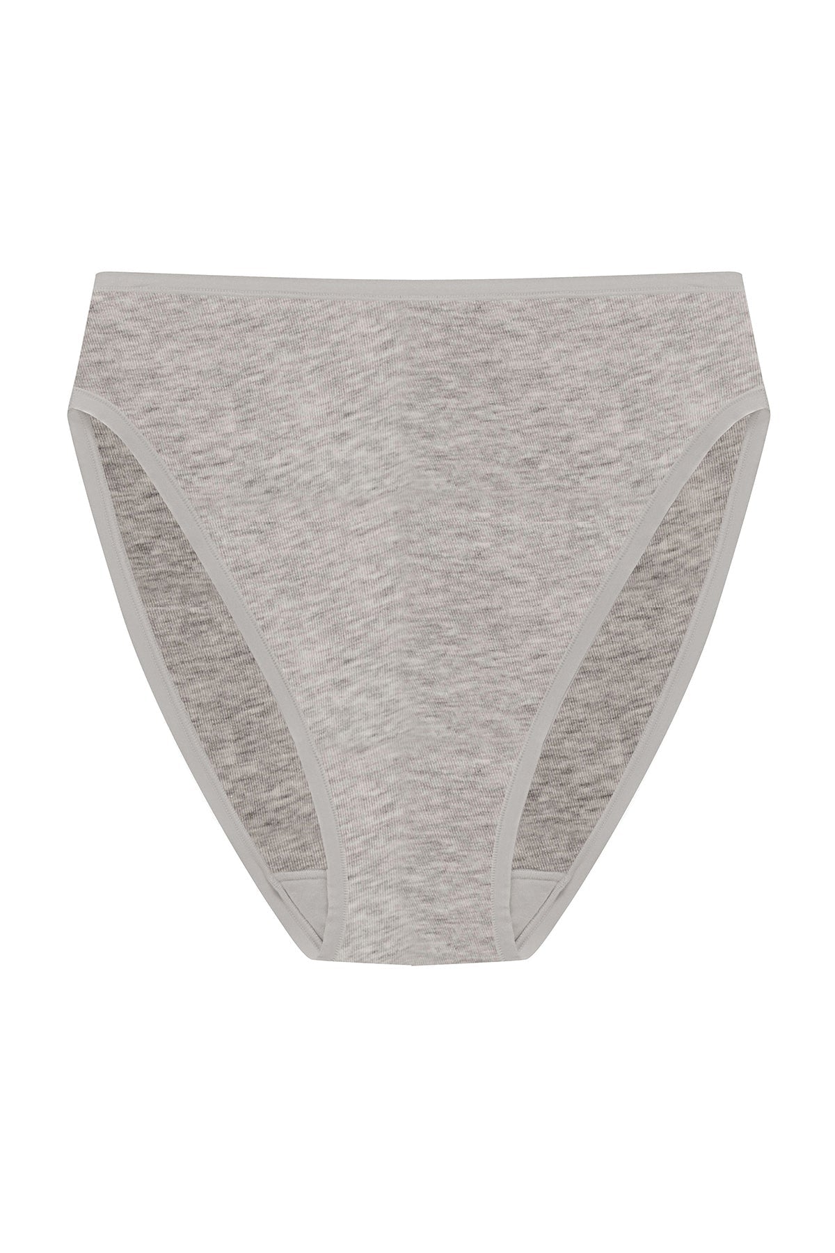 Bliss Bare Cotton High Cut Brief Lt Grey Heather Natori