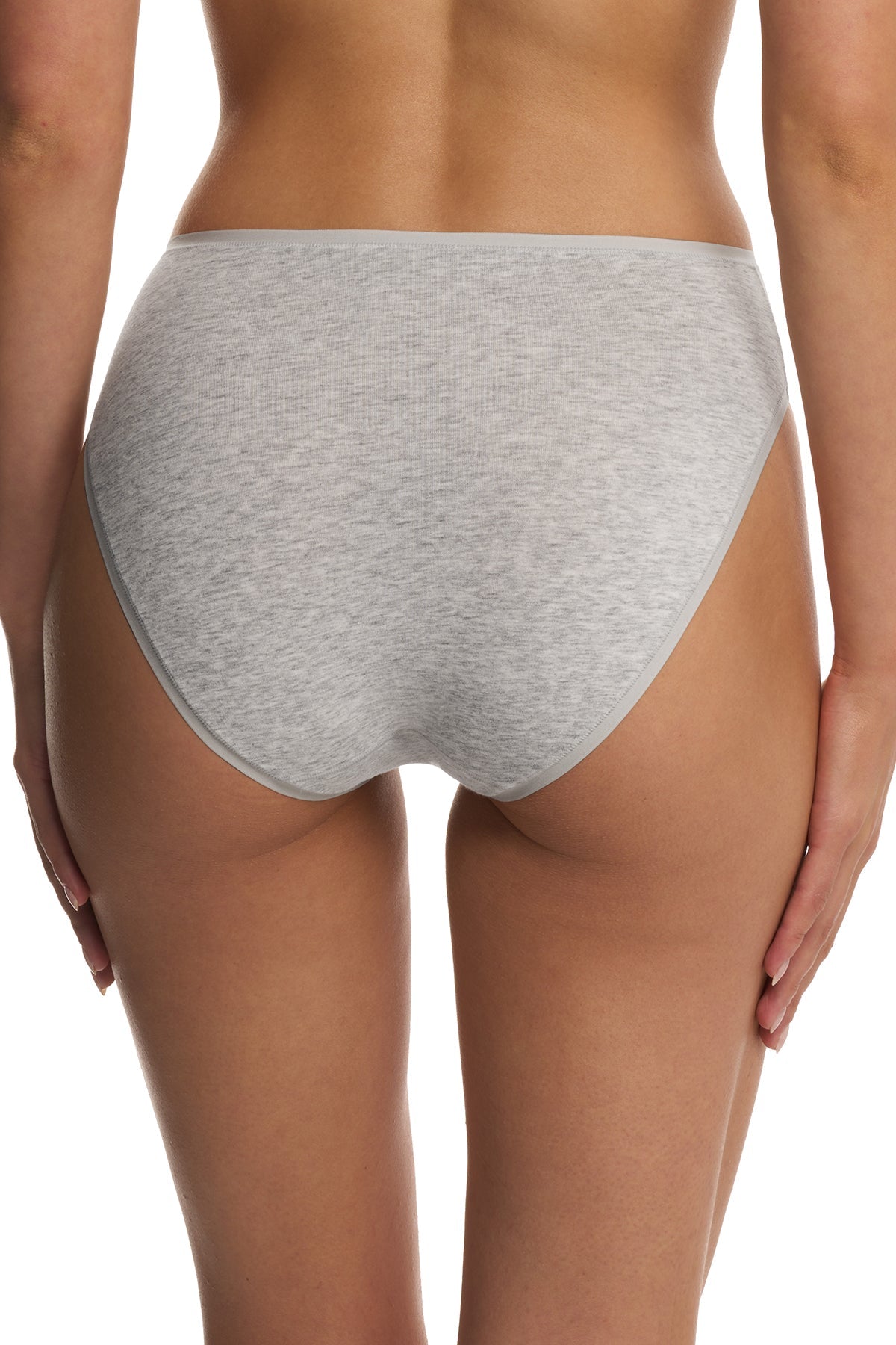 Bliss Bare Cotton High Cut Brief Lt Grey Heather Natori