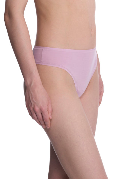 Bliss Bare Cotton Thong Rose Mist Natori
