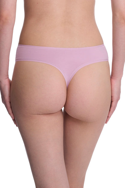 Bliss Bare Cotton Thong Rose Mist Natori