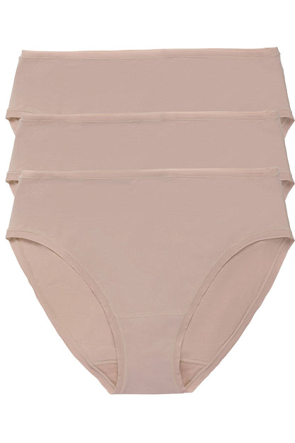 Bliss Bare Cotton Hipster 3-Pack Café Natori