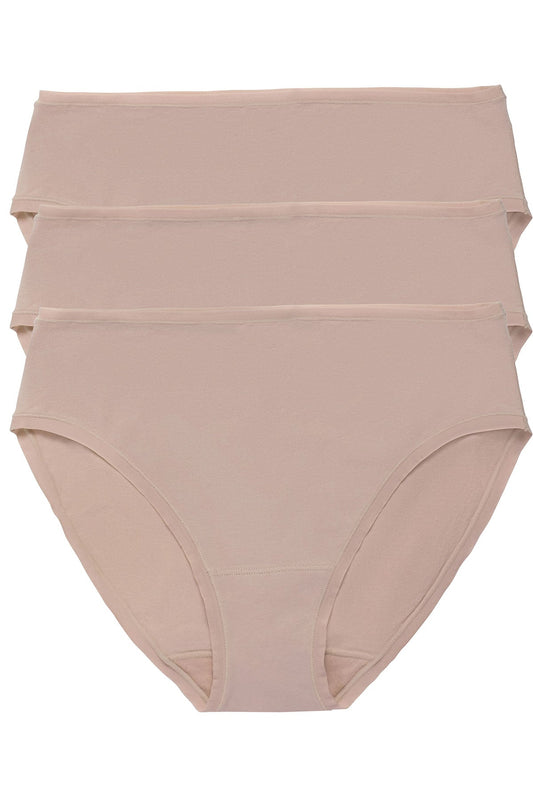 Bliss Bare Cotton Hipster 3-Pack Café Natori