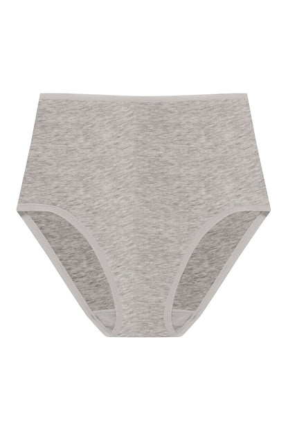 Bliss Bare Cotton High Waist Brief Lt Grey Heather Natori
