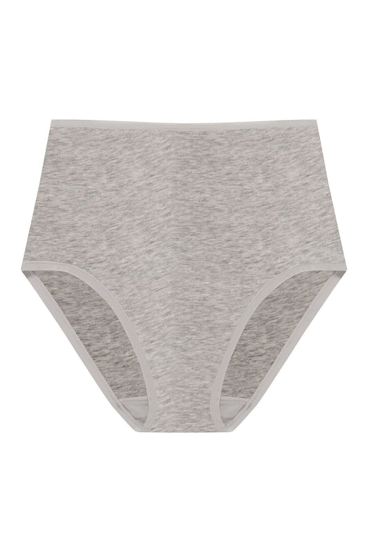 Bliss Bare Cotton High Waist Brief Lt Grey Heather Natori
