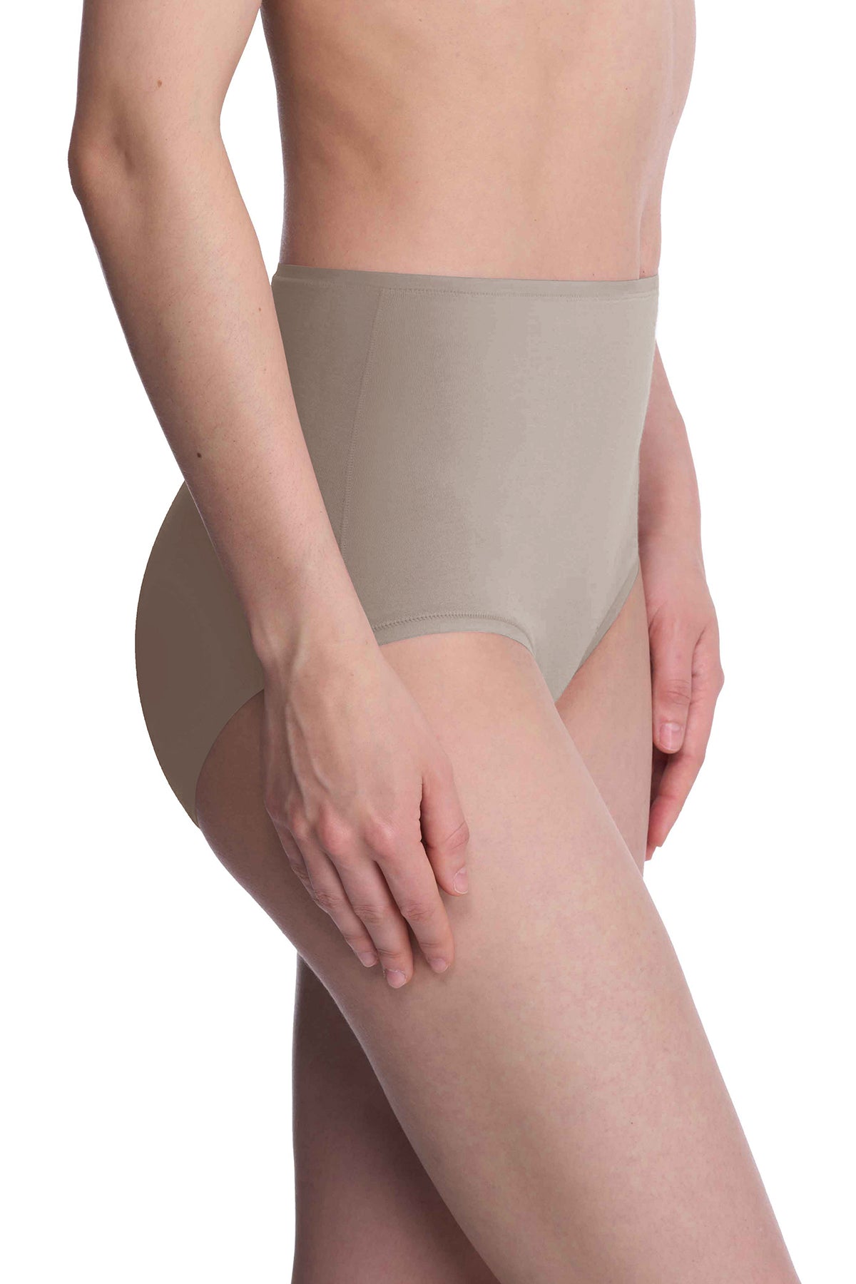 Bliss Bare Cotton High Waist Brief Smoky Natori