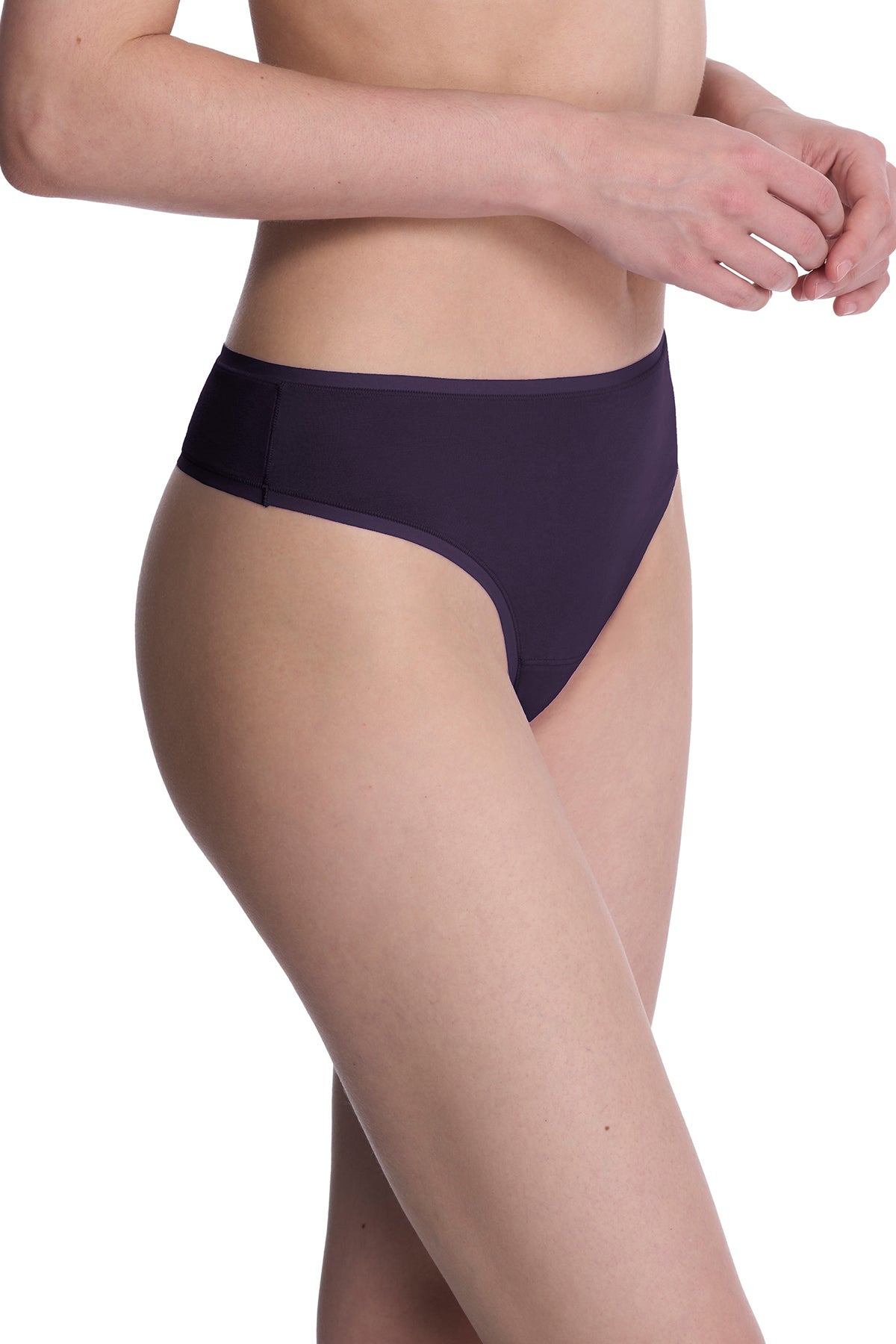 Bliss Bare Cotton Thong Purple Dusk Natori