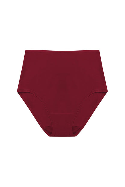 Bliss Bare Cotton High Waist Brief Dk Red Natori