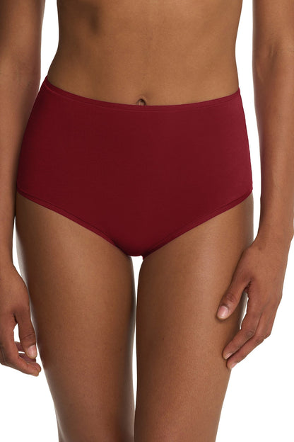 Bliss Bare Cotton High Waist Brief Dk Red Natori