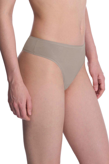 Bliss Bare Cotton Thong Smoky Natori
