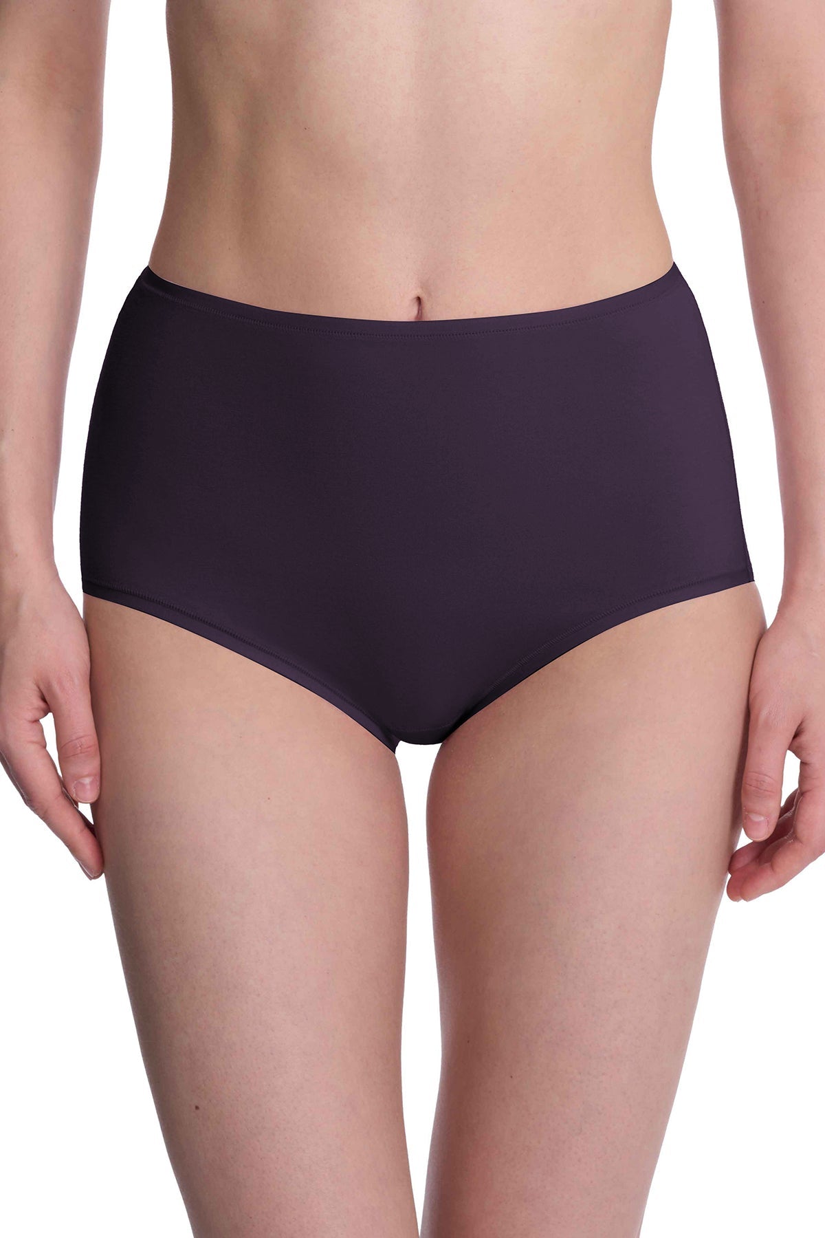 Bliss Bare Cotton High Waist Brief Purple Dusk Natori
