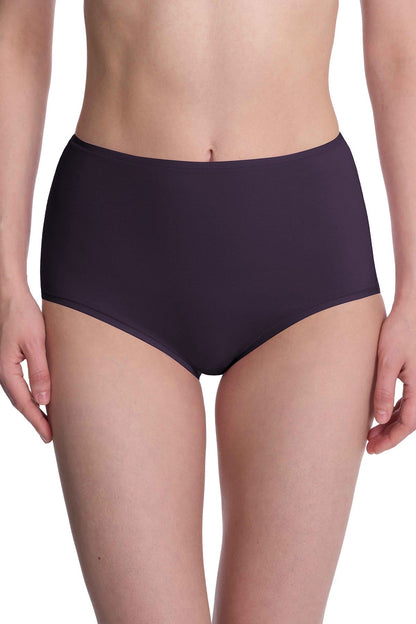 Bliss Bare Cotton High Waist Brief Purple Dusk Natori