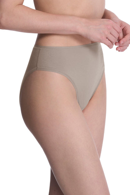Bliss Bare Cotton High Cut Brief Smoky Natori
