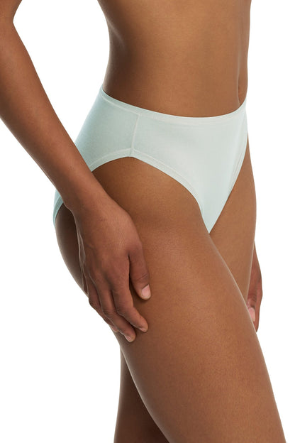 Bliss Bare Cotton High Cut Brief Cloud Green Natori