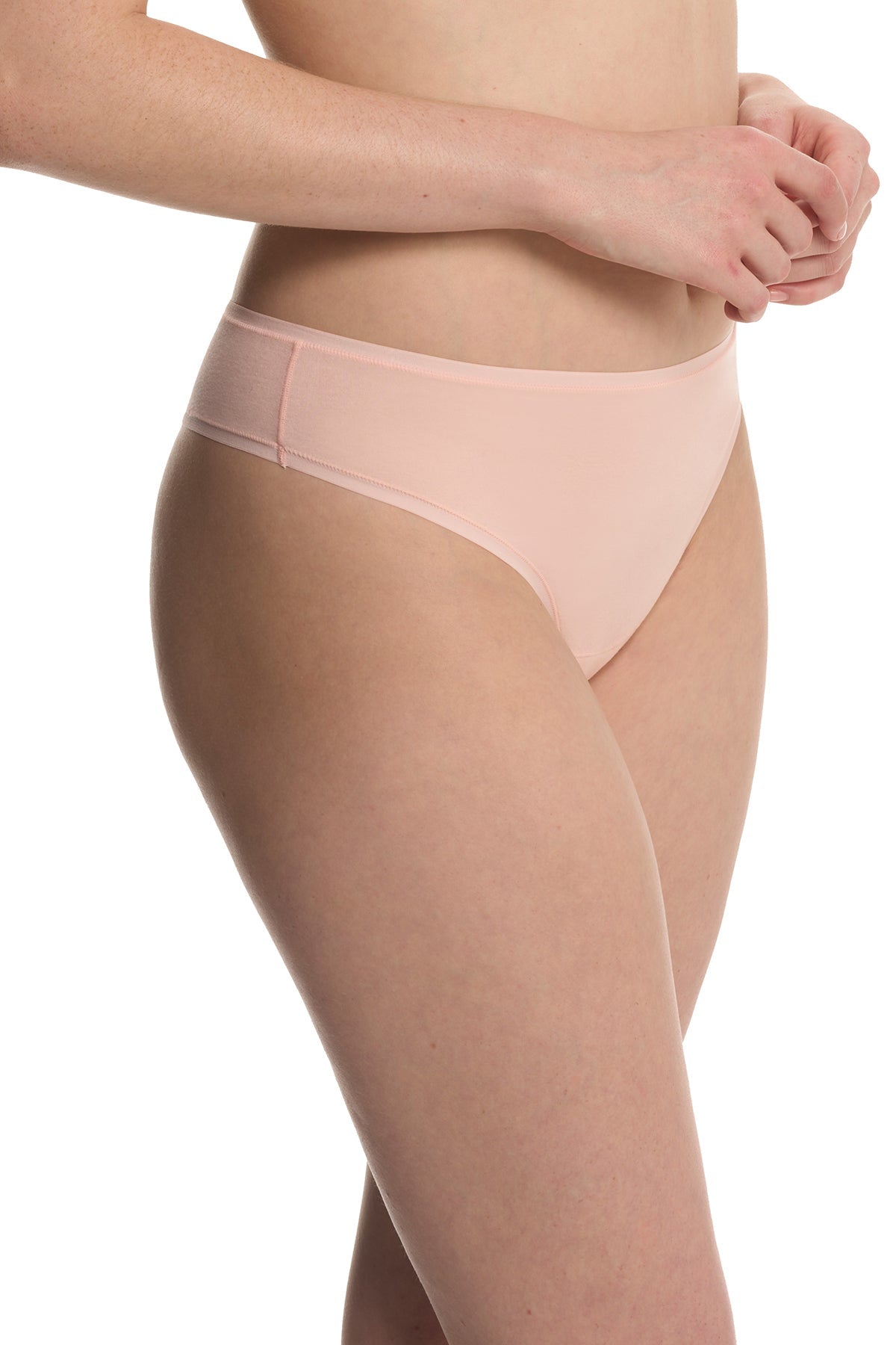 Bliss Bare Cotton Thong Peach Whip Natori