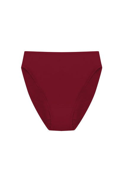 Bliss Bare Cotton High Cut Brief Dk Red Natori