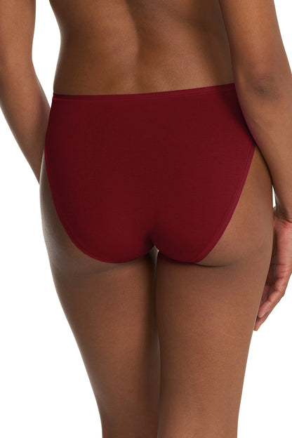 Bliss Bare Cotton High Cut Brief Dk Red Natori