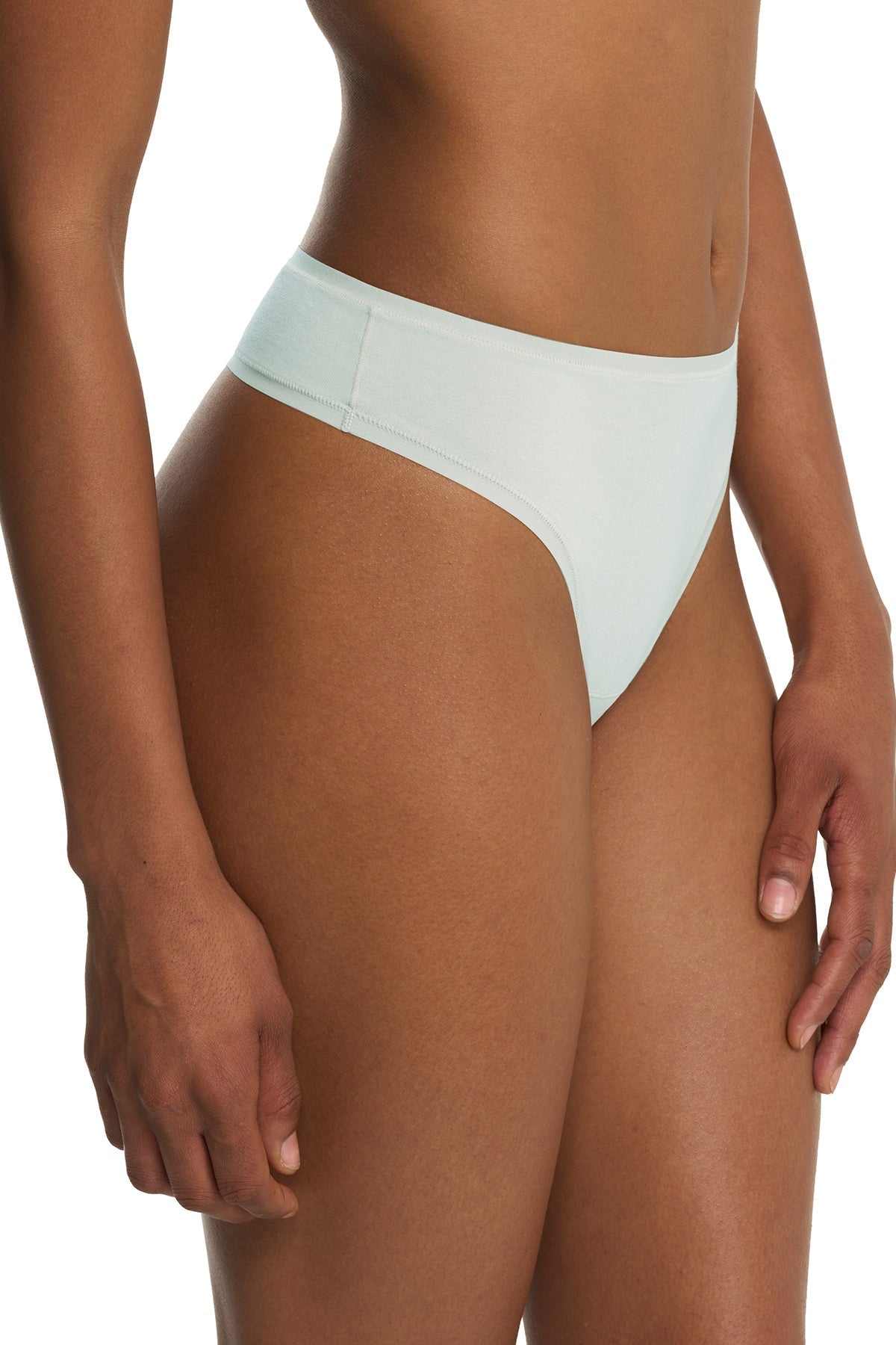 Bliss Bare Cotton Thong Cloud Green Natori