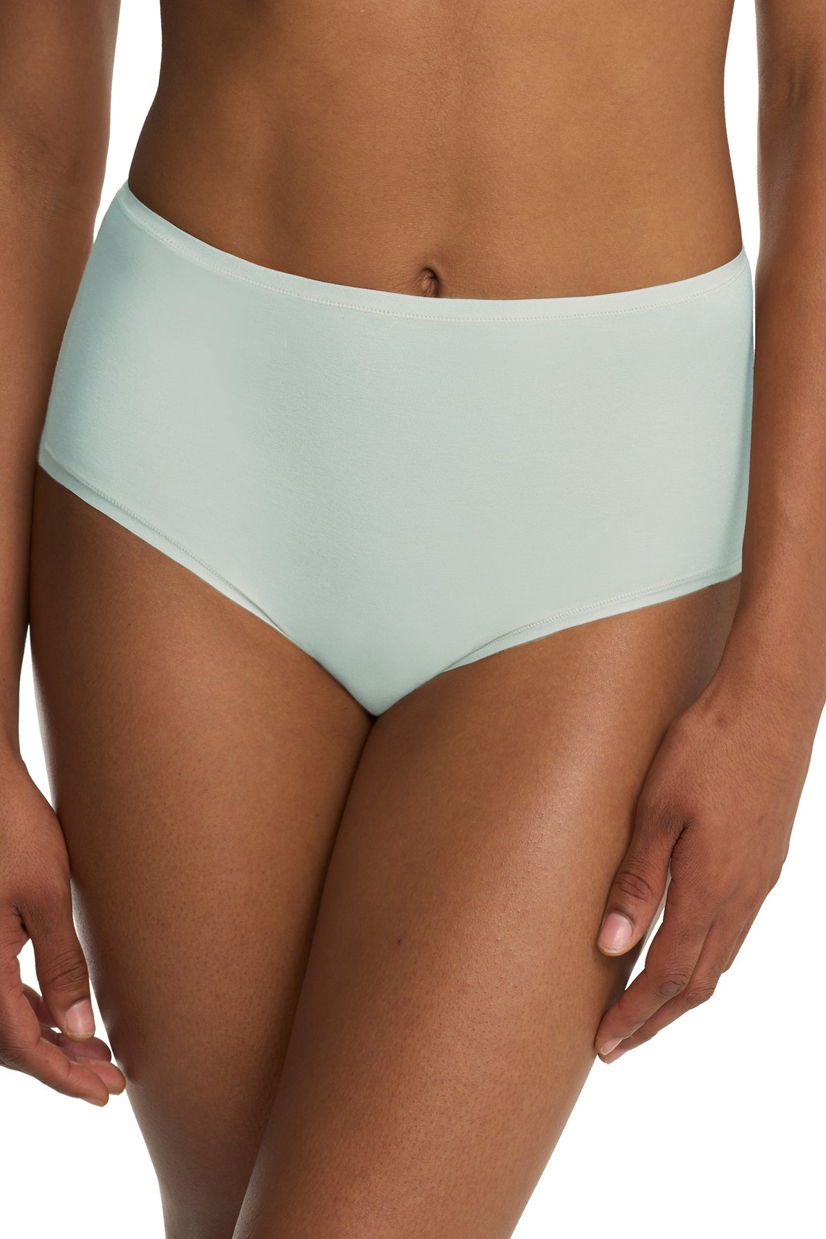 Bliss Bare Cotton High Waist Brief Cloud Green Natori