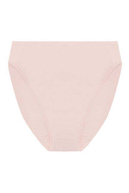 Bliss Bare Cotton High Cut Brief Peach Whip Natori