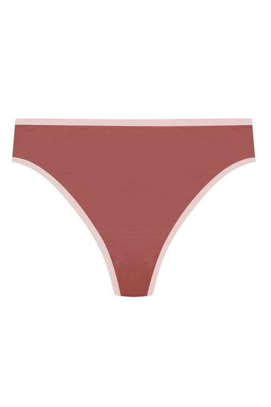Bliss Bare Cotton Thong Nostalgia Rose/Peach Whip Natori