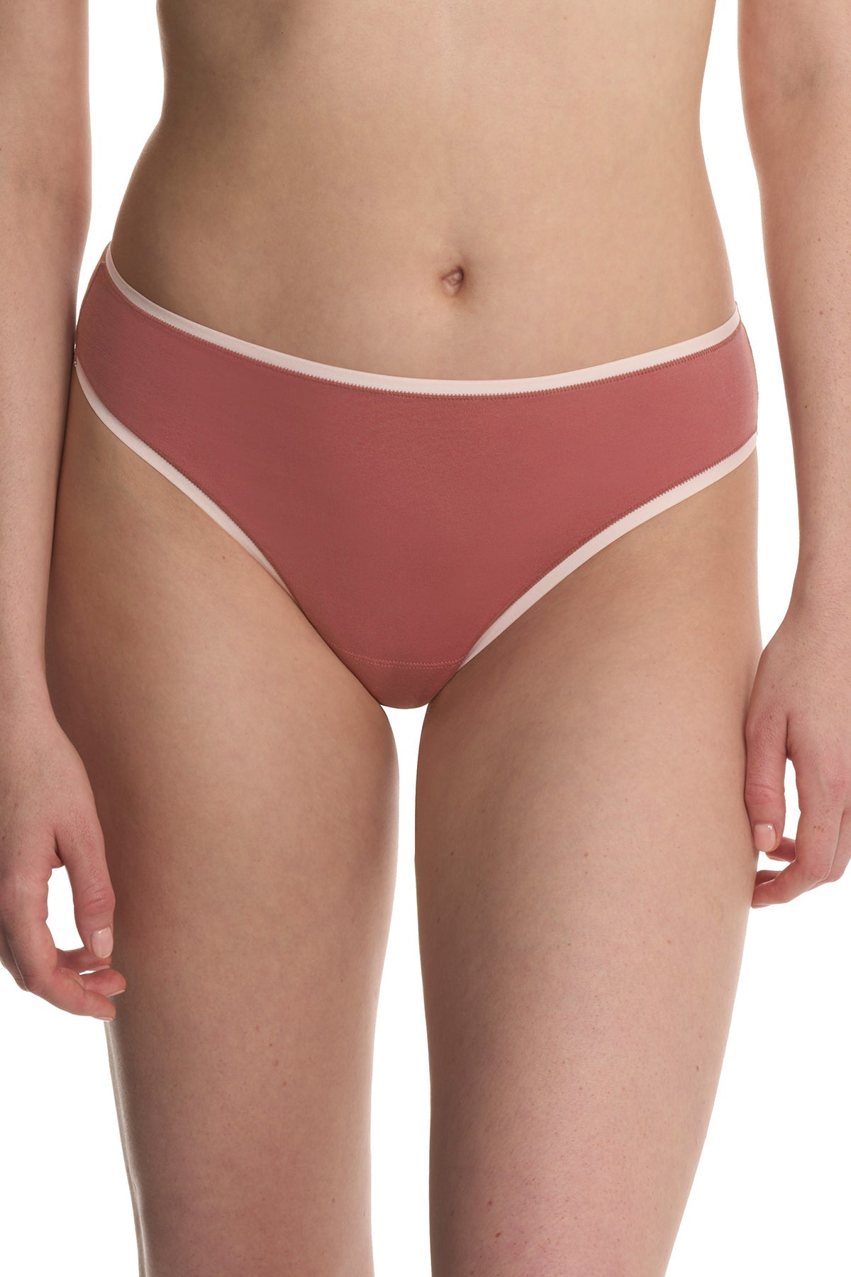Bliss Bare Cotton Thong Nostalgia Rose/Peach Whip Natori